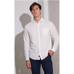 Рубашка д/р лен F111-0450-1 white