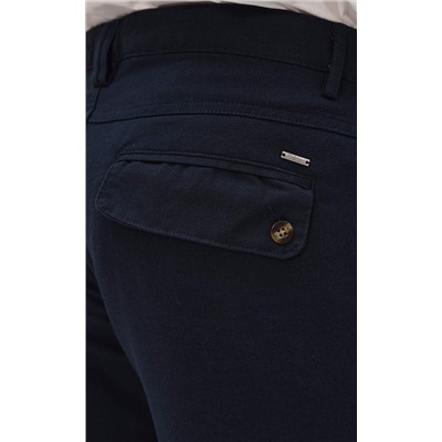 Брюки льняные мужские P111-0853 тёмно-синие