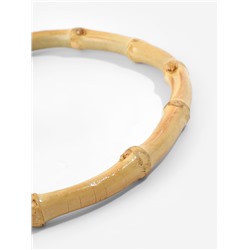 Ручки для сумки, 2 шт., бамбук, 17×12 см, толщина 0.8 см