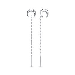 Серьги родированные серебро 925*