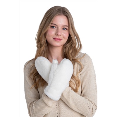 Варежки меховые на резинке ВАНИЛЬ