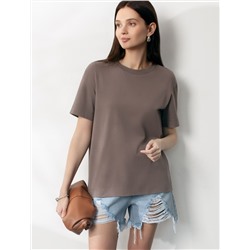 Свободная футболка из премиального хлопка с эластаном