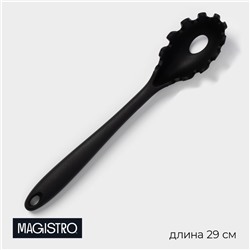 Ложка для спагетти Magistro Black, нейлон, 29×6 см, чёрная