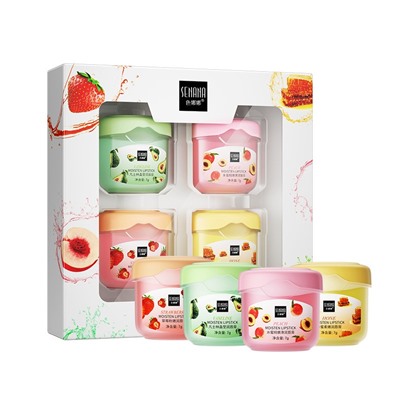 Набор бальзамов для губ 4 штуки Senana Double Care Lip Balm Set