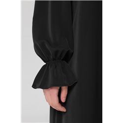 Платье короткое шифоновое чёрного цвета