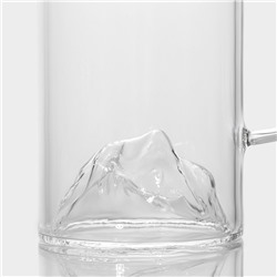 Кружка Magistro «Горы», 330 мл, стекло, прозрачная