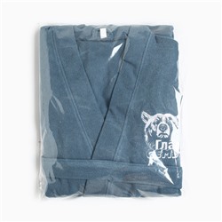 Халат махровый мужской «Этель. Глава семьи», размер 52-54, морская волна