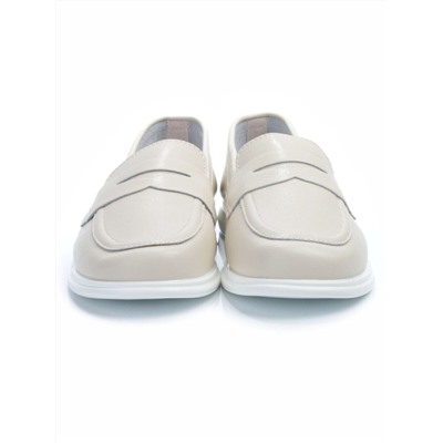 03-PDD191-1 BEIGE Лоферы женские (натуральная кожа)