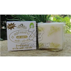 Натуральное кокосовое мыло на рисовом молочке от K.BROTHERS, Pure Milky Jasmine Rie Soap, 60 гр