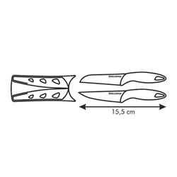 Мини-ножи Tescoma Presto, 6 см, 2 шт, цвет МИКС