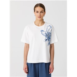 Футболка белая с принтом