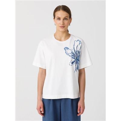 Футболка белая с принтом