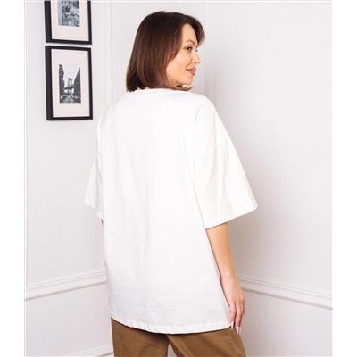 Футболка #КТ6848, белый