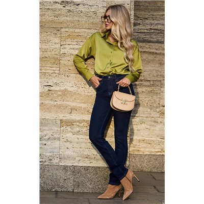 Джинсы утепленные женские F022-0125W navy