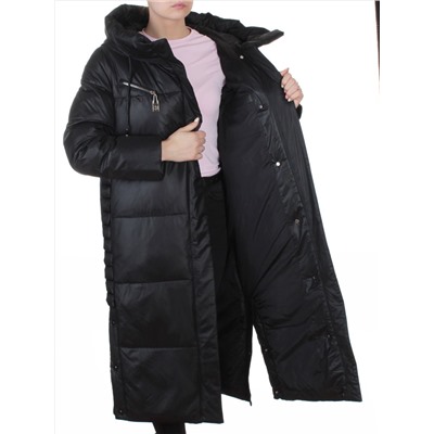 8310 BLACK Пальто зимнее женское (200 гр. холлофайбер)