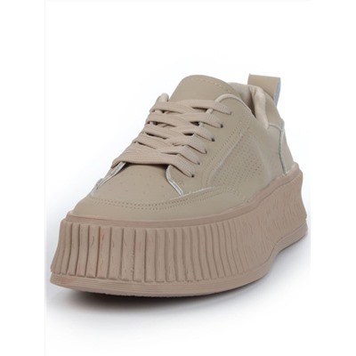 05-P8201-2 DK. BEIGE Кроссовки женские (натуральная кожа)