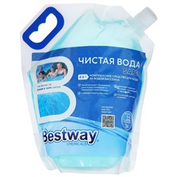Комплексное жидкое средство Bestway SAFE «Чистая вода 4 в 1» для ухода за водой бассейна, 3 л