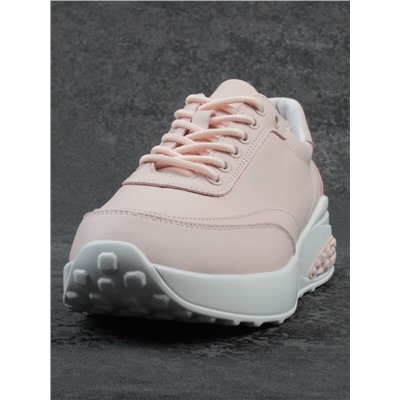 03-YH262-2 PINK Кроссовки женские (натуральная кожа)
