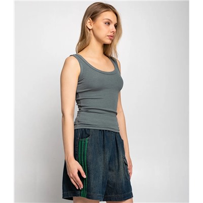 Майка #КТ22301, серо-зелёный