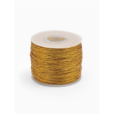 Шнур люрекс на бобине d=1 мм L=90 м, цвет золотой