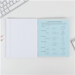 Тетрадь в клетку, предметная, 48 л., на скрепке, А5 «ПЕРСОНАЖИ. Геометрия»