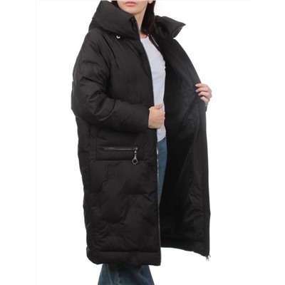 305 BLACK Пальто зимнее стеганое женское (200 гр. холлофайбер)