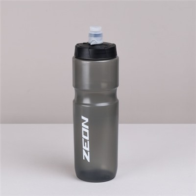 Бутылка для воды велосипедная ZEON WB226 гоночная, клапан кэмэлбак, пищевой hi-quality PP, 750ML цвет grey/уп100