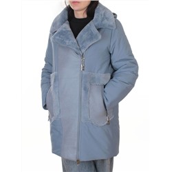 8088 GRAY/LT. BLUE Куртка зимняя женская (верблюжья шерсть, 120 гр. холлофайбер)