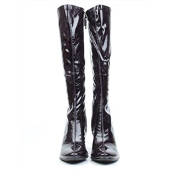 02-520-092 BLACK Сапоги демисезонные женские (натуральная кожа, байка)