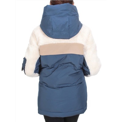 M - 2185 DARK BLUE Куртка зимняя женская MEAJIATEER (200 гр. био-пух)