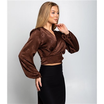 Блуза #КТ5138, шоколадный