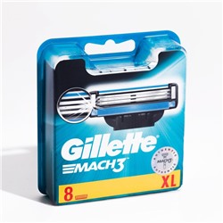 Сменные кассеты Gillette Mach3, 3 лезвия, 8 шт