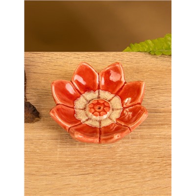 Подставка под благовония «Цветок лотоса», 9.5×9.5×3 см, керамика, МИКС