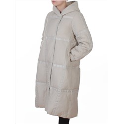 3065 LT. BEIGE Пальто пуховое зимнее женское (утиный пух)