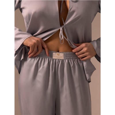 Пижама женская (рубашка, брюки) SL HOME Modal Home, серая