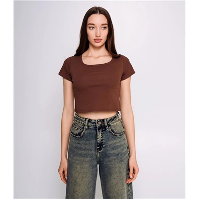 Топ #ОКТ075002, шоколадный