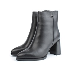 04-M3-9146 BLACK Ботильоны зимние женские (натуральная кожа, натуральный мех)
