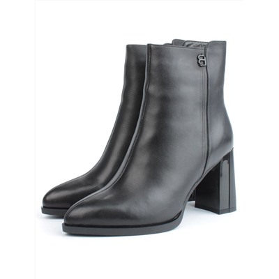 04-M3-9146 BLACK Ботильоны зимние женские (натуральная кожа, натуральный мех)