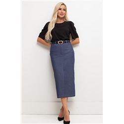 Блузка чёрная с рукавами-фонарики Элест №4