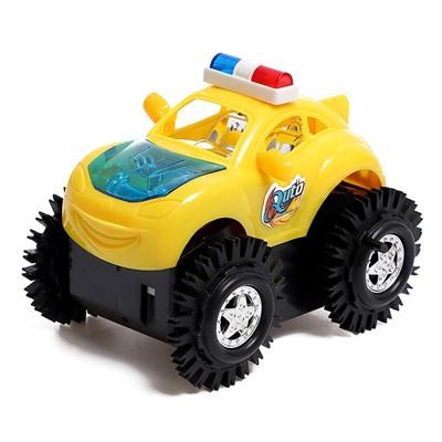 УЦЕНКА Машина-перевёртыш «Кабриолет», работает от батареек, световые эффекты, МИКС