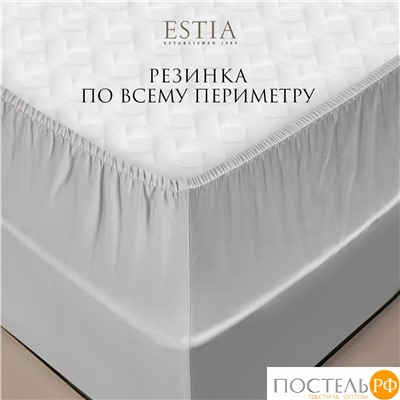 Estia ОРНЕЛЛА сер Простыня на резинке 160х200+30, 1пр.,тенсель