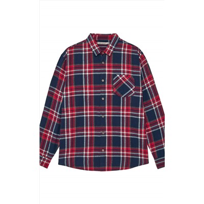 Рубашка F521-0460 blue-red