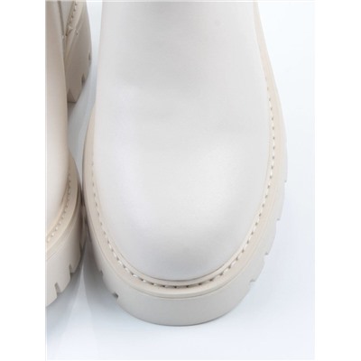 04-PAT17-2Z MILK Ботинки зимние женские (натуральная кожа, 100% шерсть)