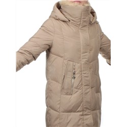 9101 BEIGE Пальто зимнее женское (170 гр. холлофайбер)
