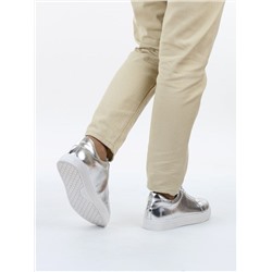 03-C1-1C GREY/SILVER Полуботинки спортивные женские (натуральная кожа)