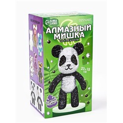 Алмазная мозаика на фигурке с полным заполнением «Мишка стразами», панда