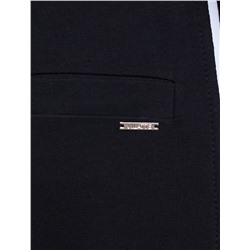 Прямые брюки с лампасами из эластичного футера двухнитки без начеса