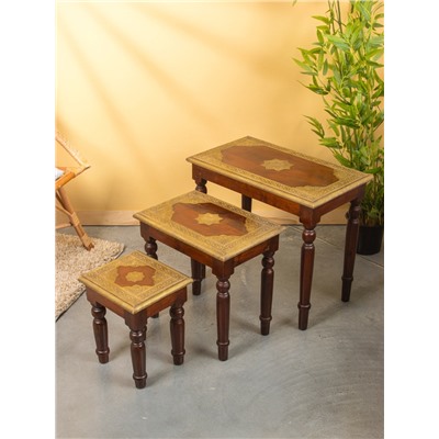 Табурет, 3 шт., 35×24.6×37.5 см, 48×30×45 см, 60.5×35×52.5 см, дерево