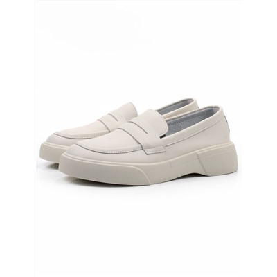 03-YD122-2 LT. BEIGE Лоферы женские (натуральная кожа)
