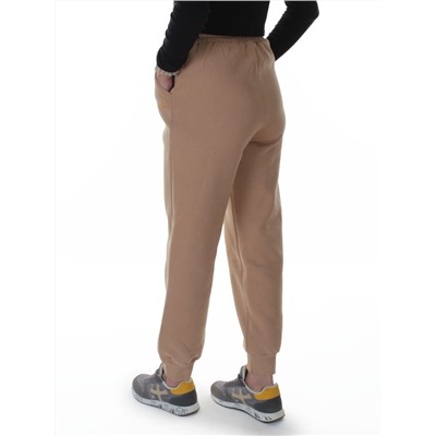 2623 BEIGE Штаны утепленные спортивные женские (85% хлопок, 10% полиэстер, 5% спандекс)